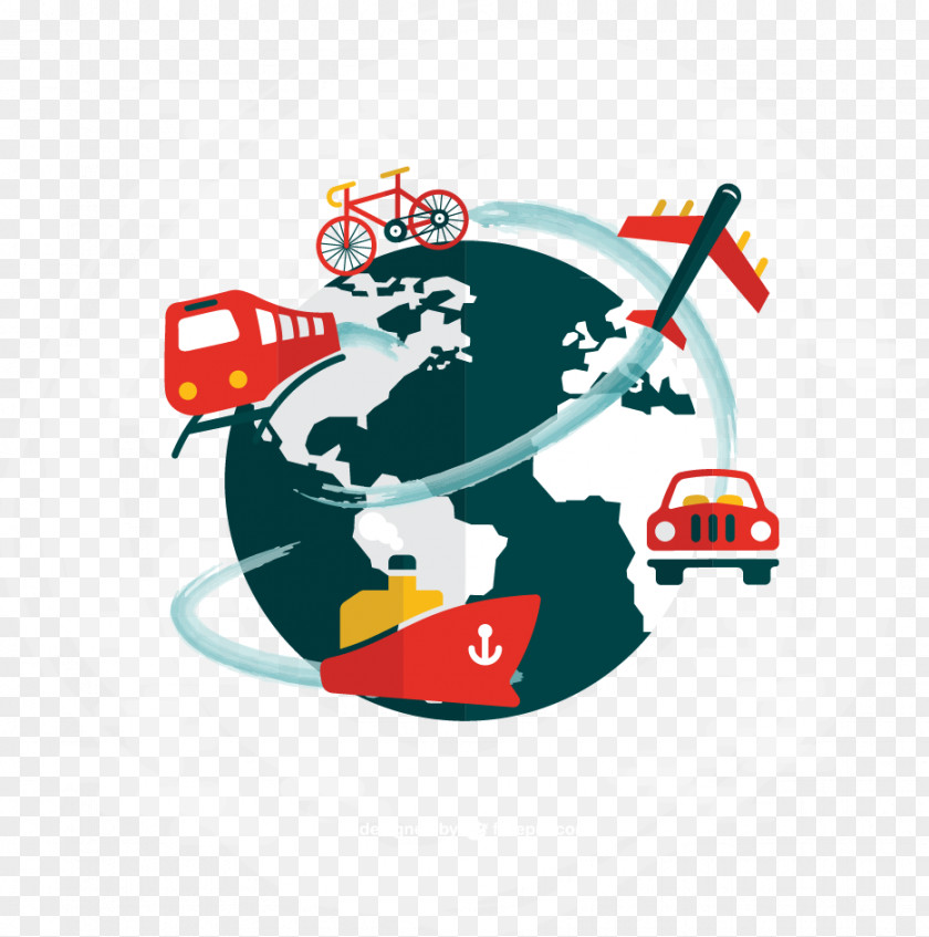 Global Travel Background Vector Material Exquisite, Public Transport Logistics Business Mode Of PNG