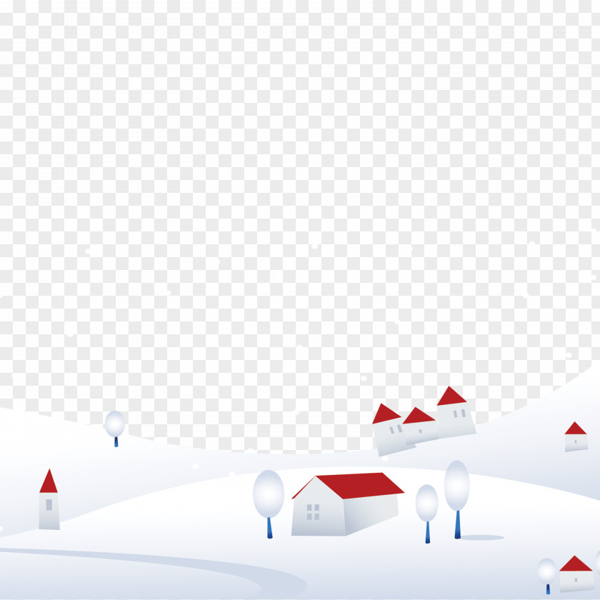 Snow Trees Village Picture Material Tree Download PNG