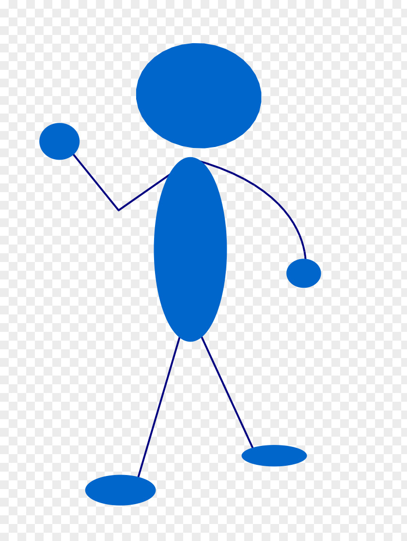 Blue Business Stick Figure YouTube Clip Art PNG
