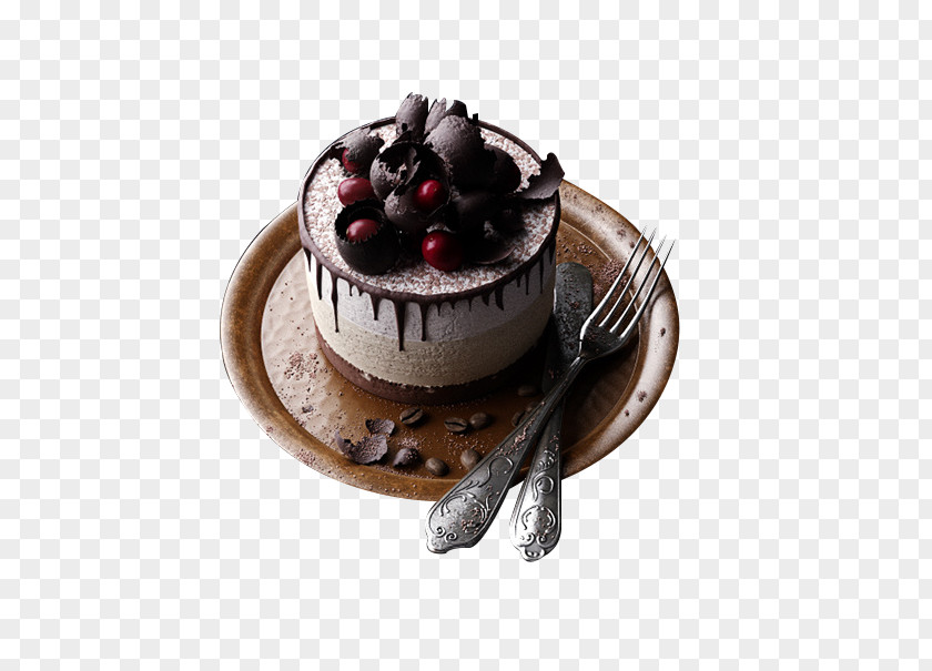 Chocolate Cherry Cake Rendering Autodesk 3ds Max PNG