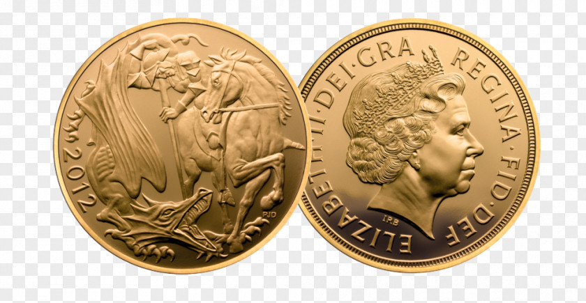 Coin Royal Mint Sovereign Gold PNG