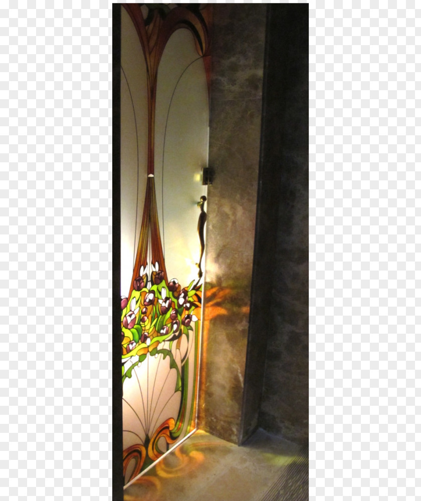 Glass Stained Art Nouveau Door PNG