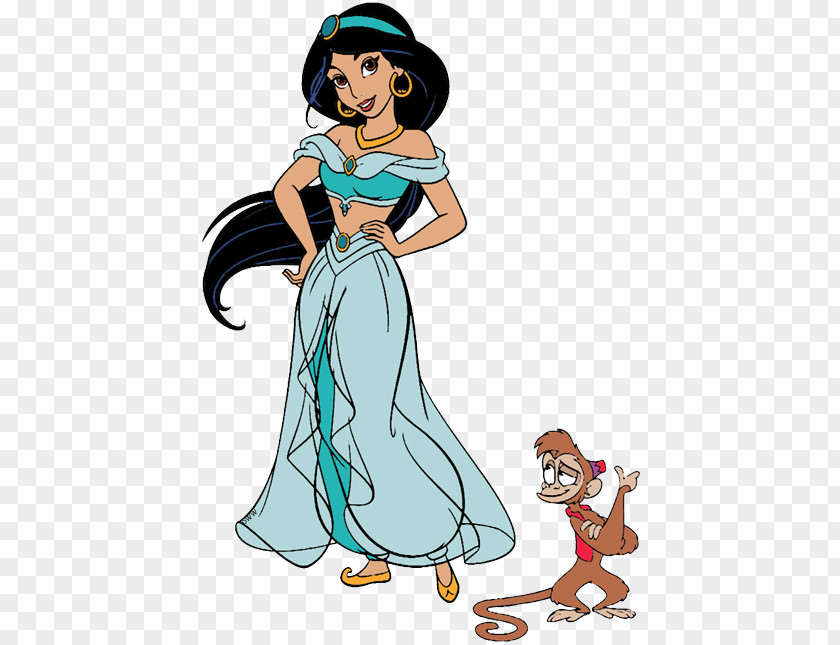 Princess Jasmine Aladdin Abu Genie Rajah PNG