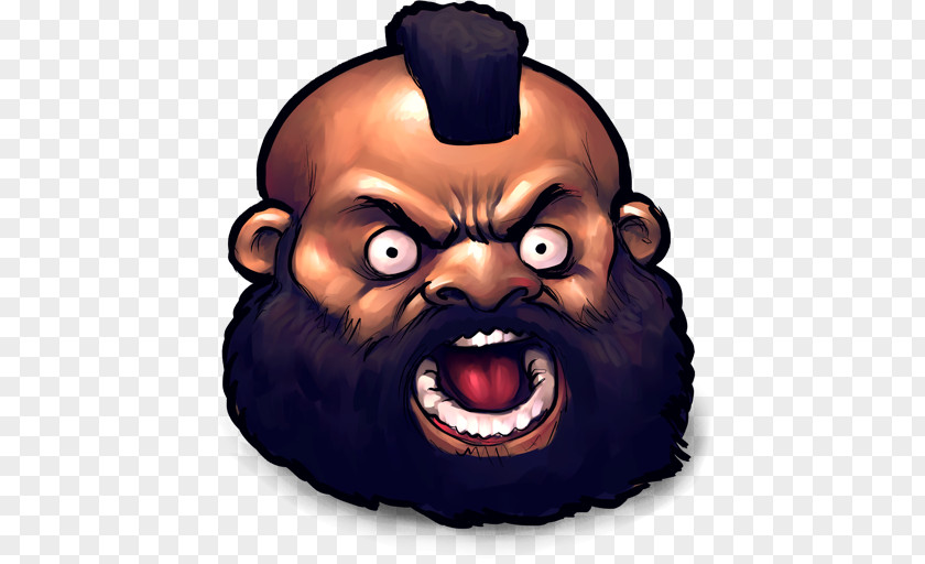 Street Fighter Zangief Head Face Clip Art PNG