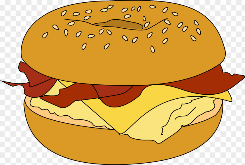 Bagel Cheeseburger Hamburger Veggie Burger Hot Dog PNG