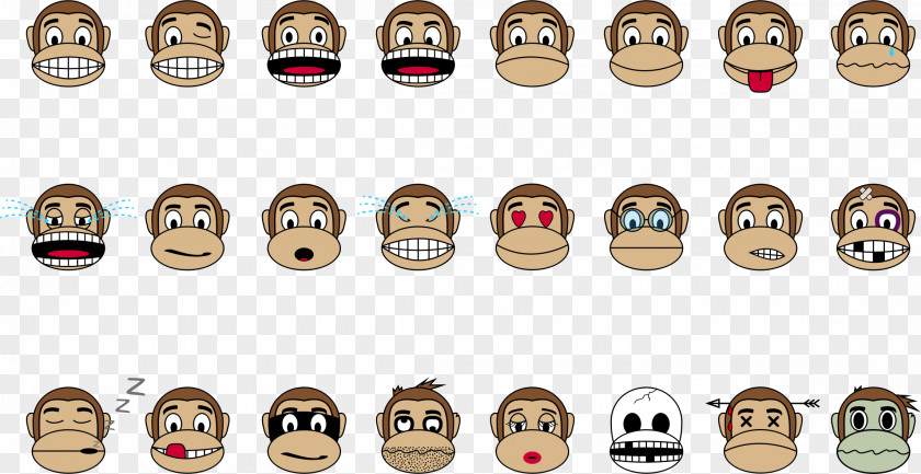 Monkey Emoji Emoticon Clip Art PNG