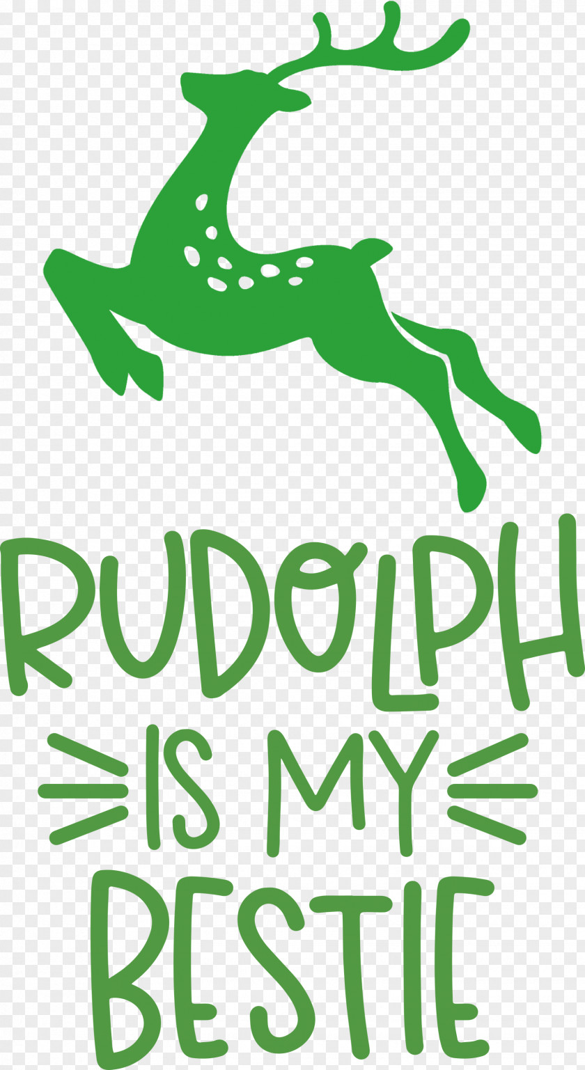 Rudolph Is My Bestie Deer PNG