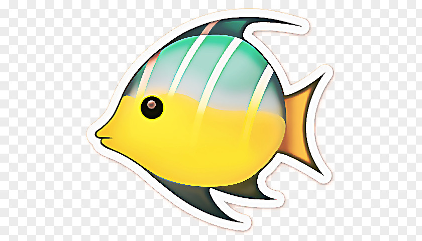 Butterflyfish Yellow Emoji Sticker PNG