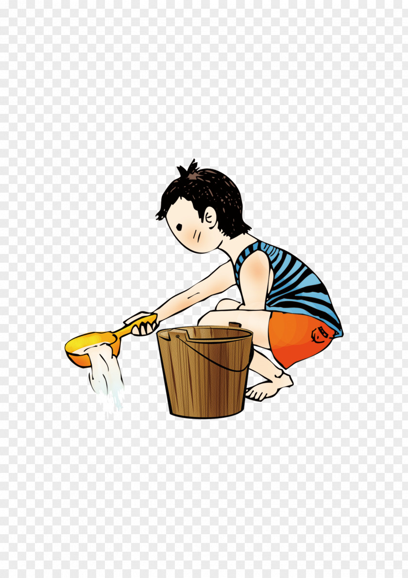 Children Watering Child Tree Cartoon PNG