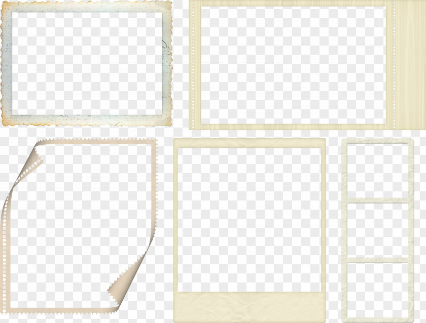 Colage Window Paper Picture Frames PNG