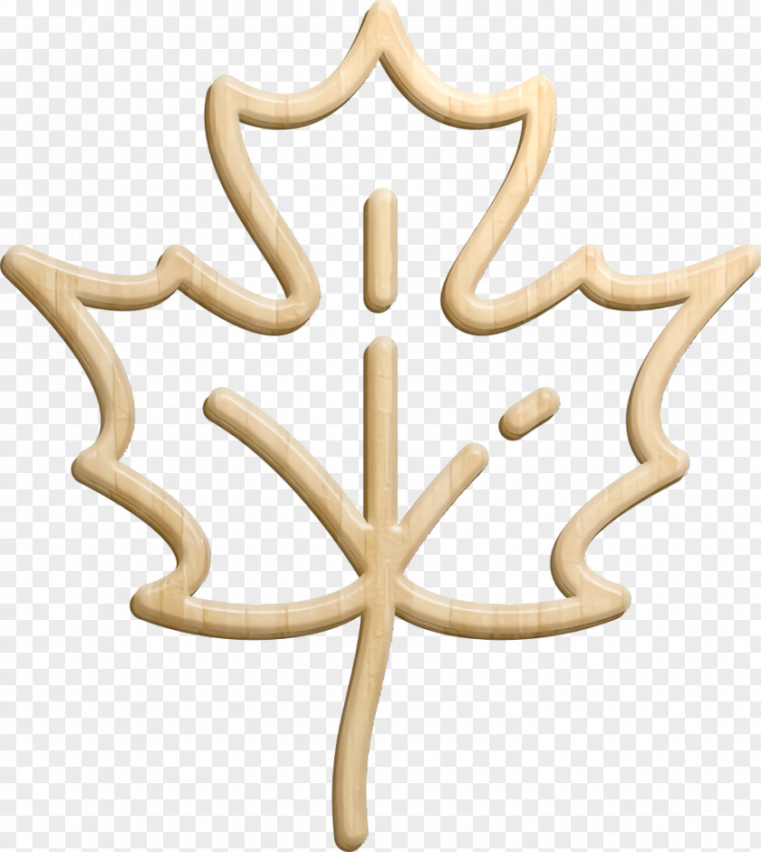 Linear Detailed Travel Elements Icon Leaf Maple PNG