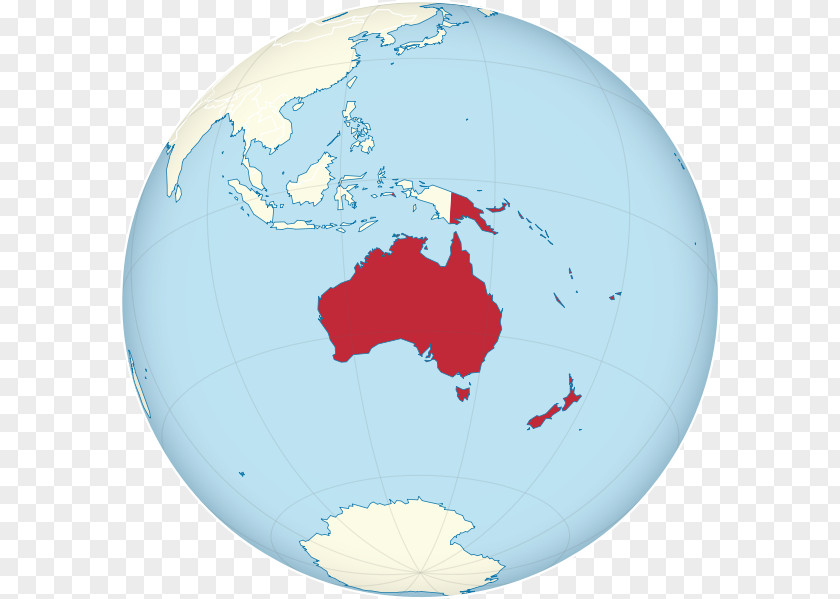 Oceania Prehistory Of Australia Globe World Map PNG