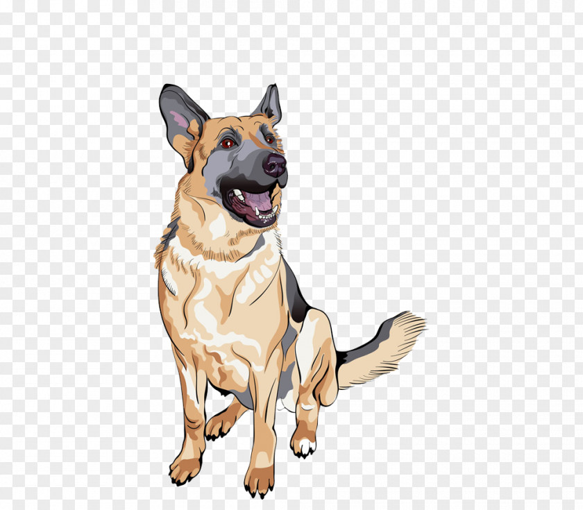 Cartoon Hand Painted Wolf German Shepherd Royalty-free Stock Photography Clip Art PNG