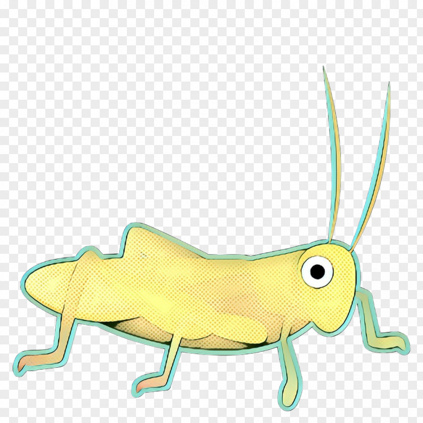 Cricket Animal Figure Pop Art Retro Vintage PNG