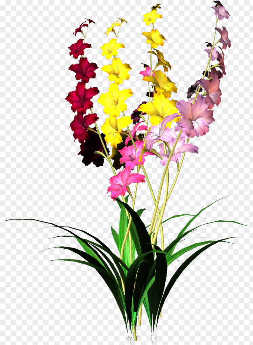 Design Floral Landscape Painting PNG