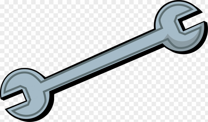 Gray Cartoon Spanner PNG