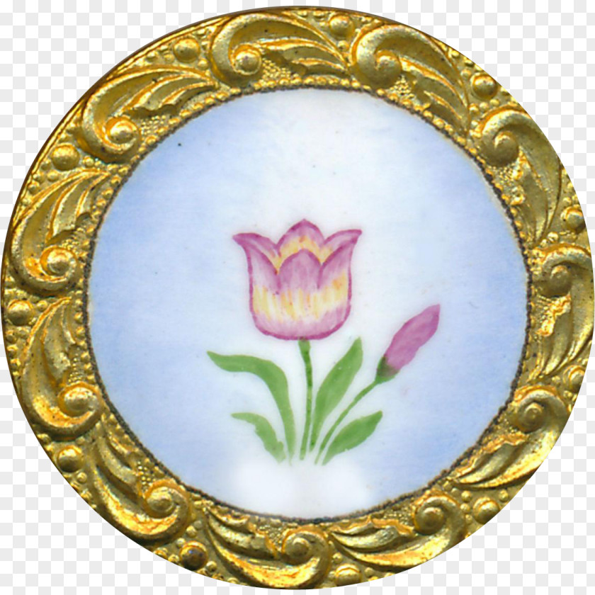 Hand-painted Button Plate Picture Frames Flowering Plant Tableware PNG