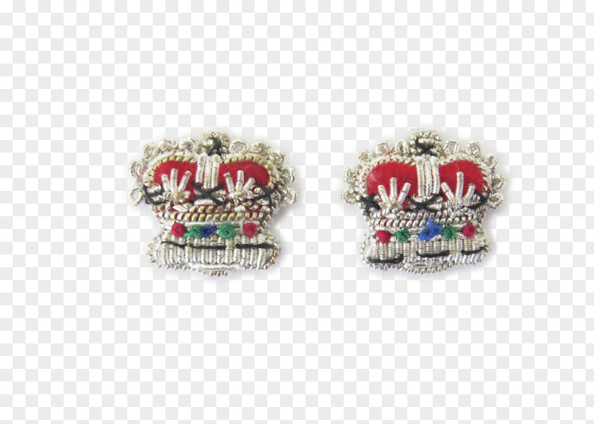 Hand Painted Crown Earring PNG