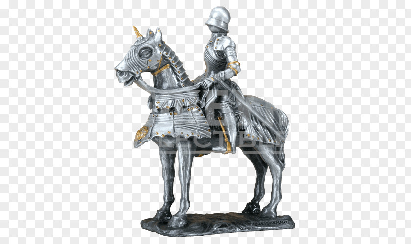 Knight Horse Middle Ages Crusades Plate Armour Figurine PNG