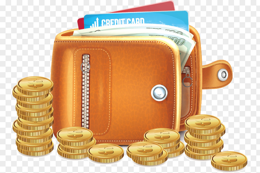 Purse Wallet Gold Coin Money PNG