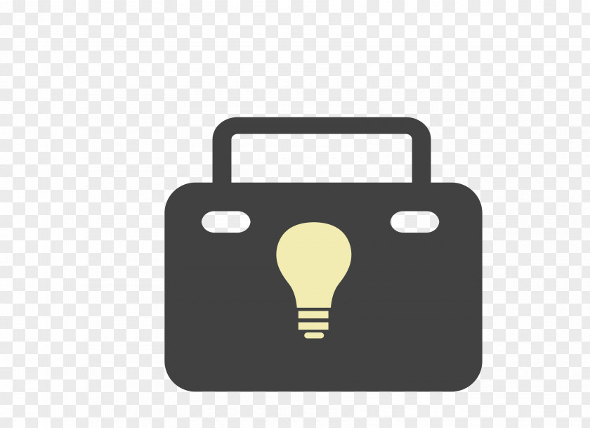 Vector Black Bulb Decoration Briefcase The Intelligent Investor Icon PNG