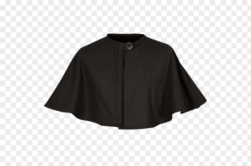 Cloak Cape May Sleeve Jacket Neck Black M PNG