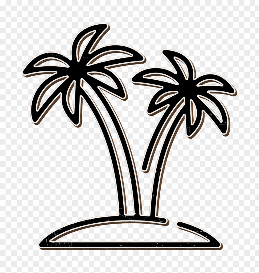 Palm Tree Icon Holiday Travelling Island PNG