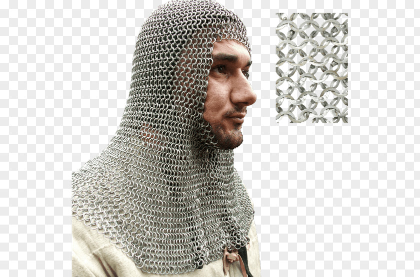 Europe Knight Middle Ages Mail Coif Hauberk PNG