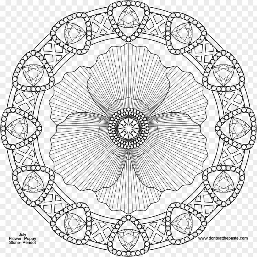 Q Version Of The Lovely Owl Mandala Coloring Book Birthstone PNG