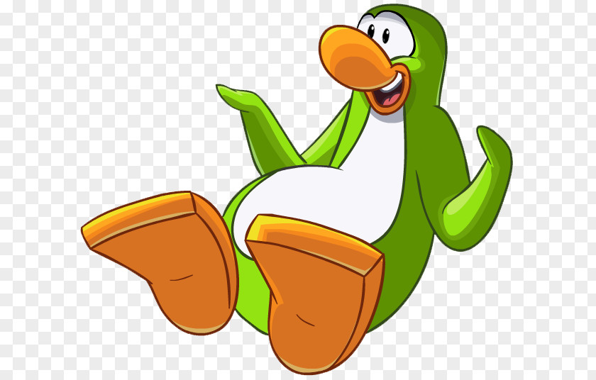 Duck Club Penguin Green Clip Art PNG