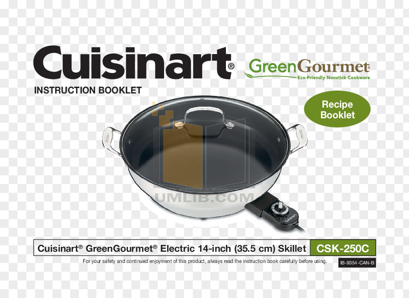 Frying Pan Product Manuals Cuisinart Pure Indulgence ICE-30 ICE-100 PNG