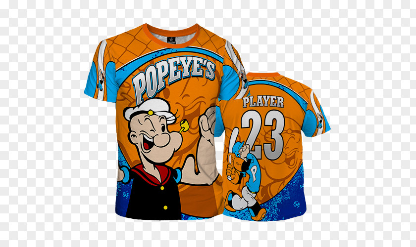 Popeye T-shirt Sportswear Jersey Popeyes Clothing PNG