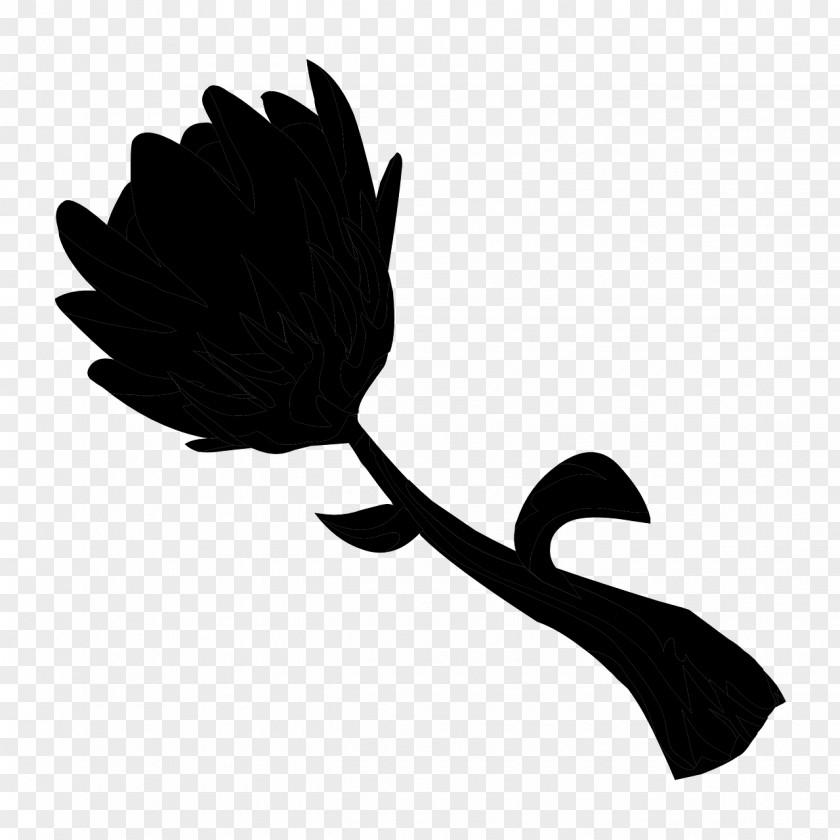 Silhouette Flower Leaf Branching PNG
