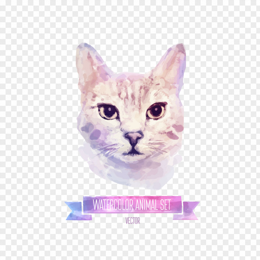 Watercolor Cat Kitten Painting Illustration PNG
