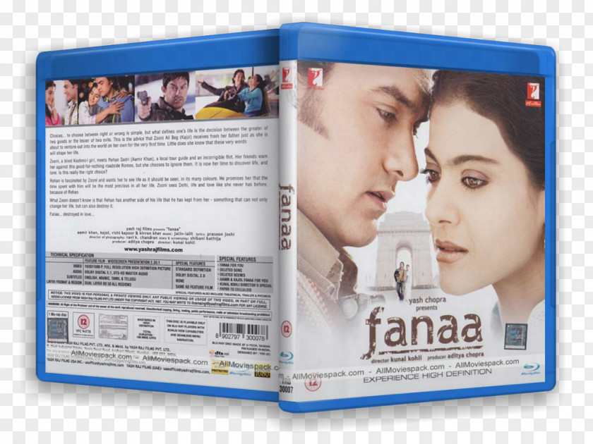 Dvd Fanaa Blu-ray Disc Bollywood Film DVD PNG