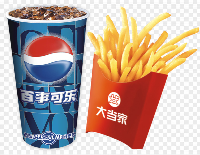 Pepsi Fries French Hamburger Junk Food Cola PNG