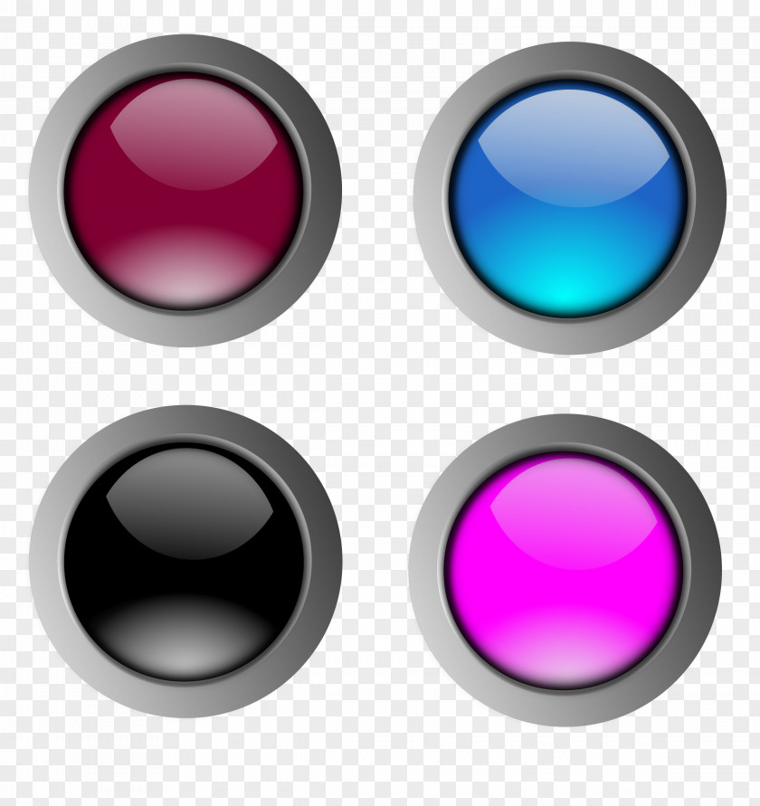 Glossy Button Clip Art PNG