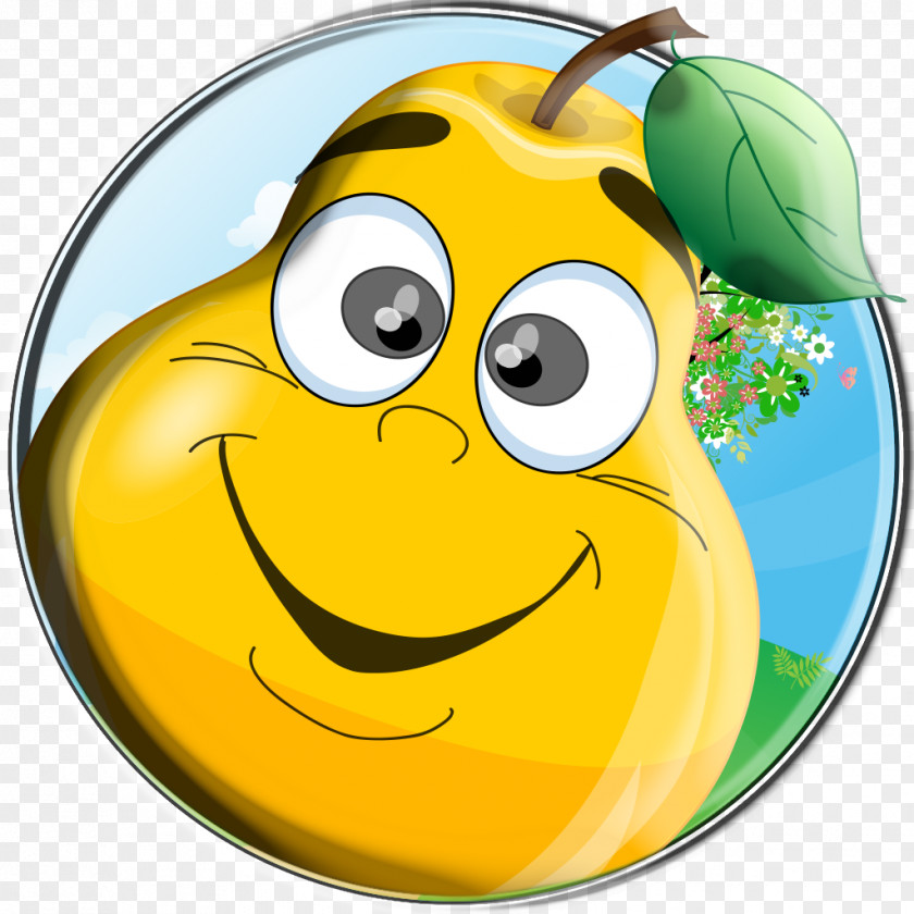 Pear Emoticon Smiley Happiness PNG