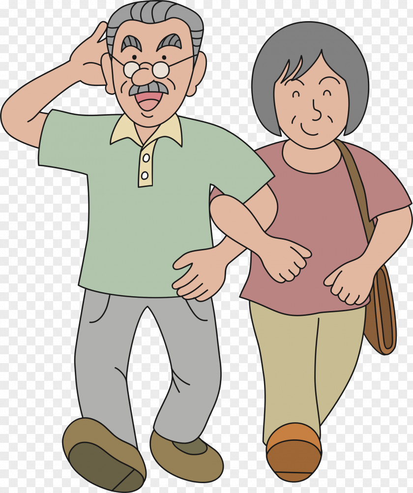 Walk Grandfather Couple Clip Art PNG