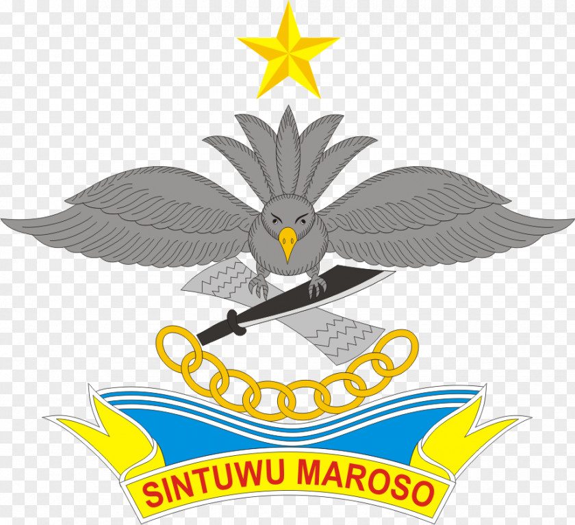 Admin Badge Indonesian Army Infantry Battalions Logo Tadulako 132 Military Resort Command PNG