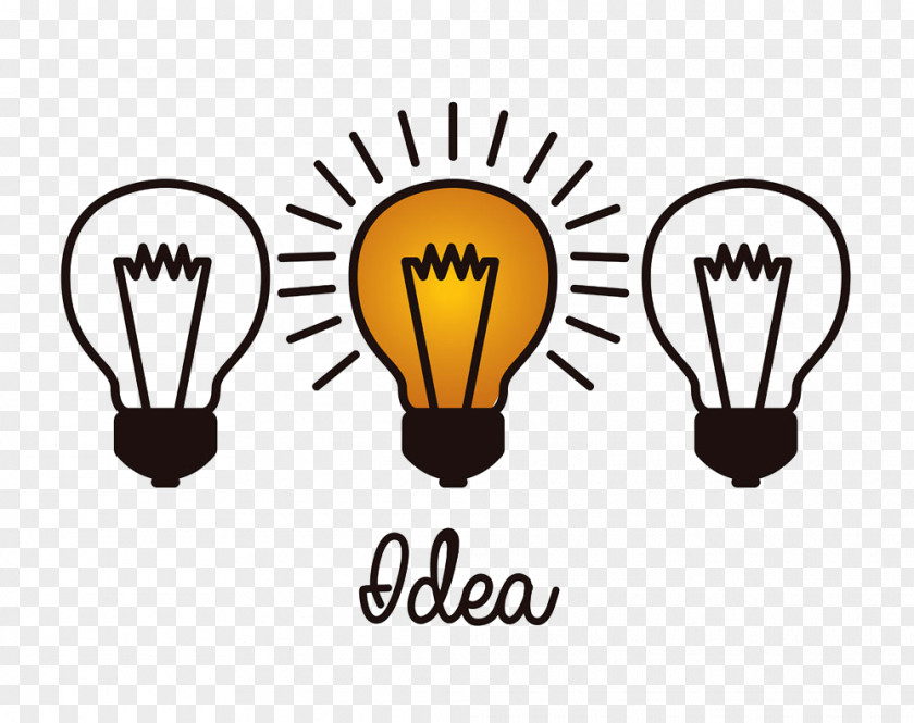 Cartoon Light Bulb Idea Incandescent Lamp PNG