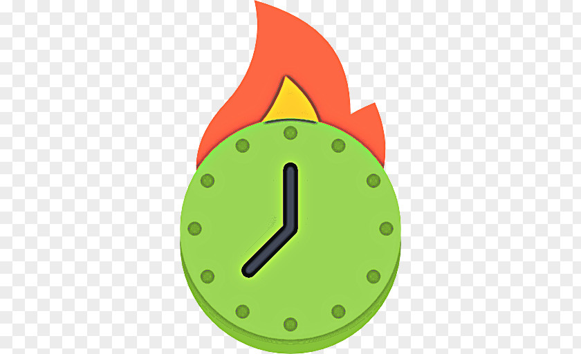 Home Accessories Wall Clock Green Icon PNG