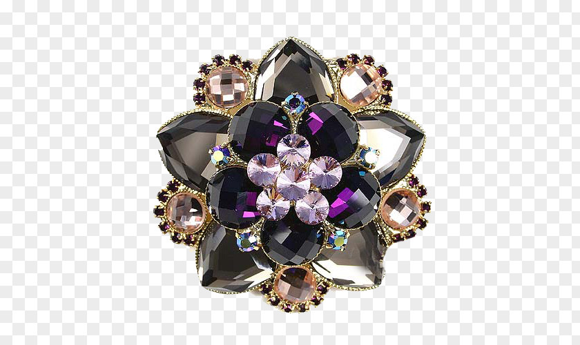 Jewellery Amethyst Brooch Diamond PNG