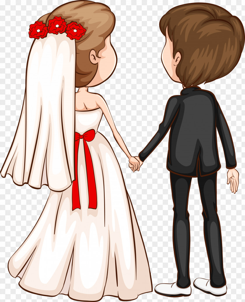 The Bride And Groom Back Royalty-free Clip Art PNG