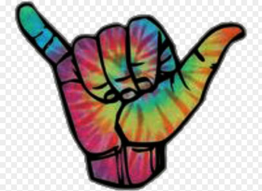 Gesture Thumb Shaka Sign Sticker T-shirt Tie-dye PNG