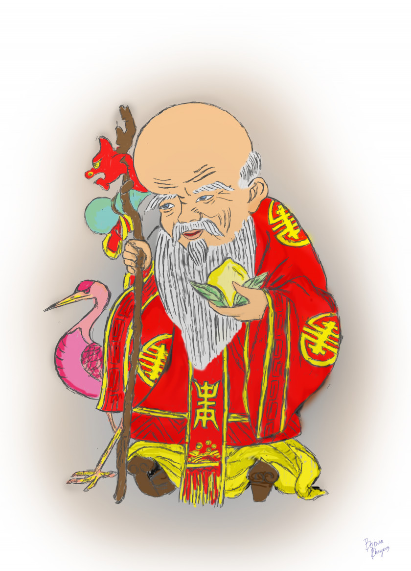 OLD MAN China Cartoon Drawing Old Chinese PNG