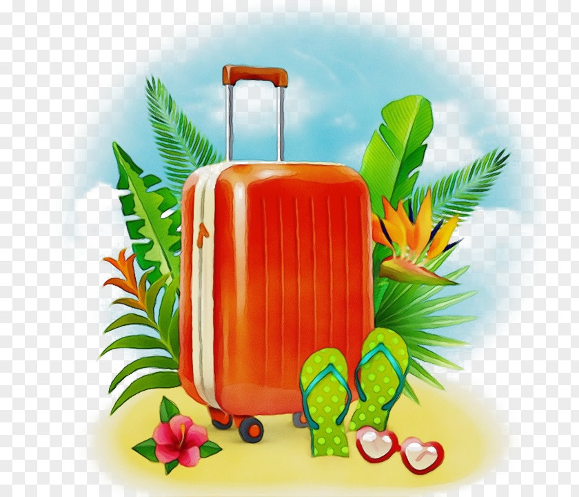 Suitcase Wet Ink Clip Art PNG