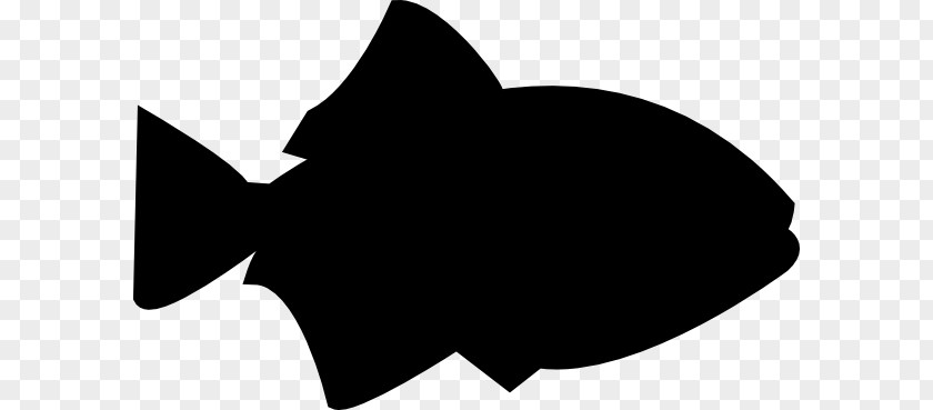 Black Outline Of A Fish Clip Art PNG