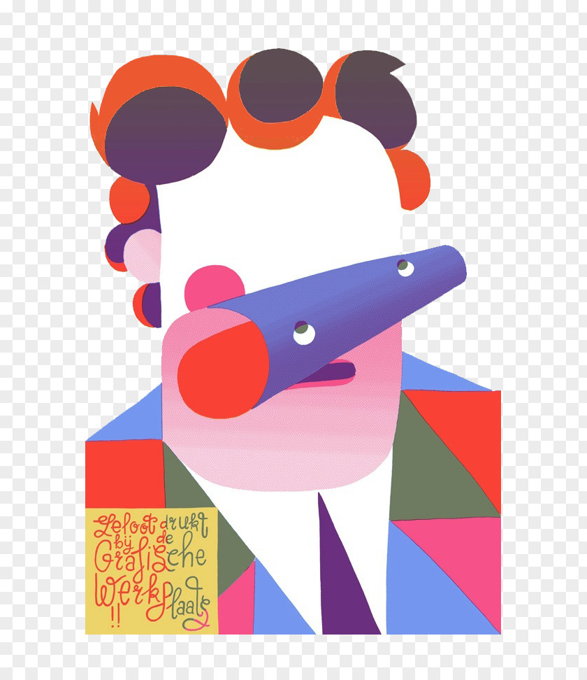 Cartoon Color Polygon Man Illustrator Poster Graphic Design Illustration PNG