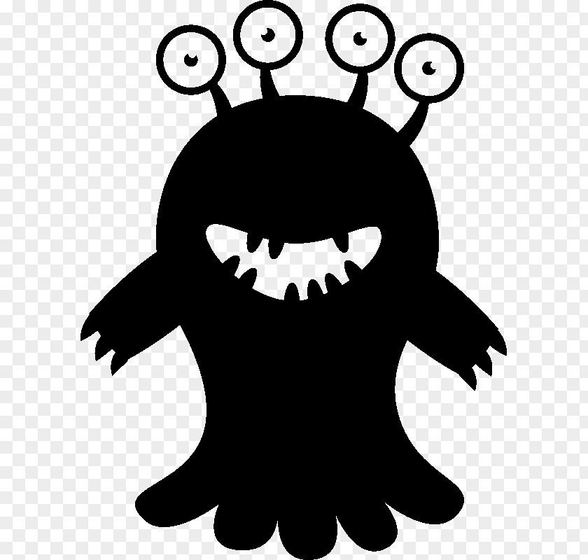 Child Sticker Monster Vignette Clip Art PNG